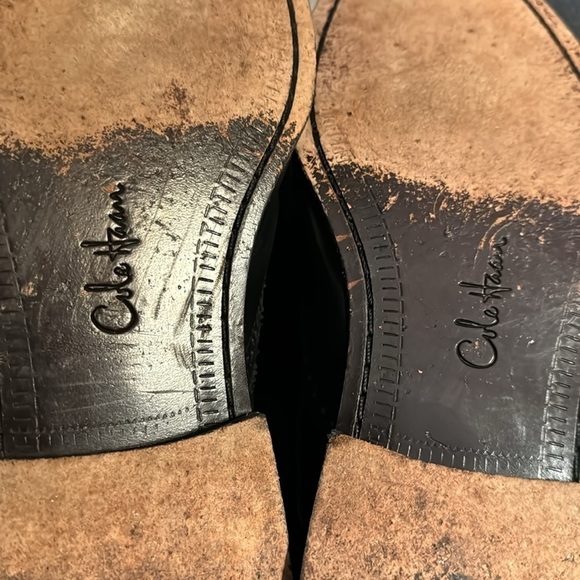 Cole Haan‎ black leather wing tip lace up dress shoes style C07964 9 1/2M - Picture 8 of 10